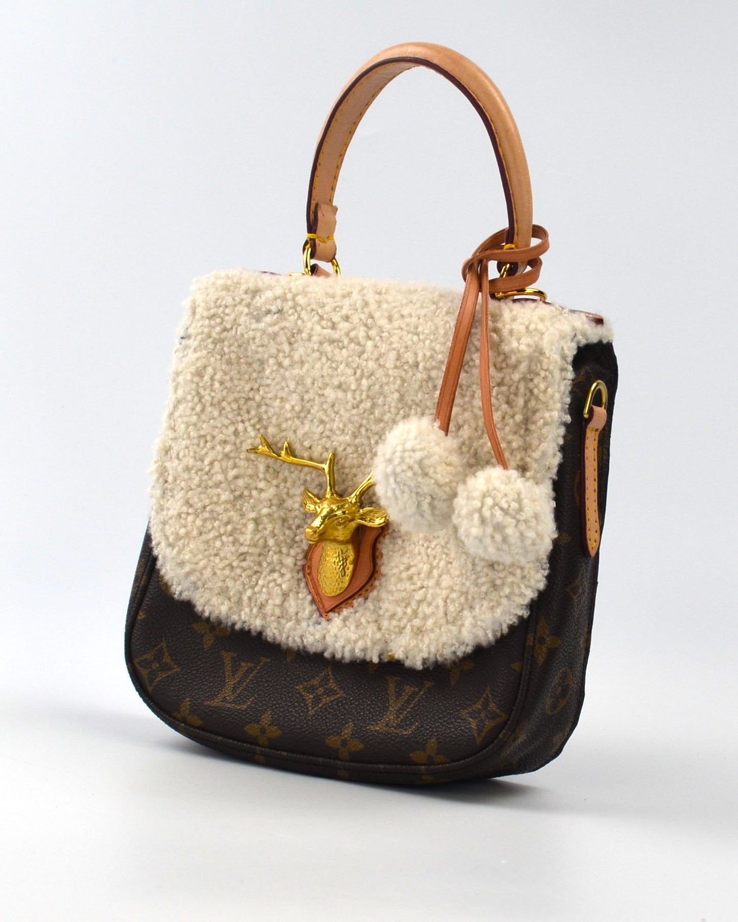 Shearling & Vachetta Bag Charms