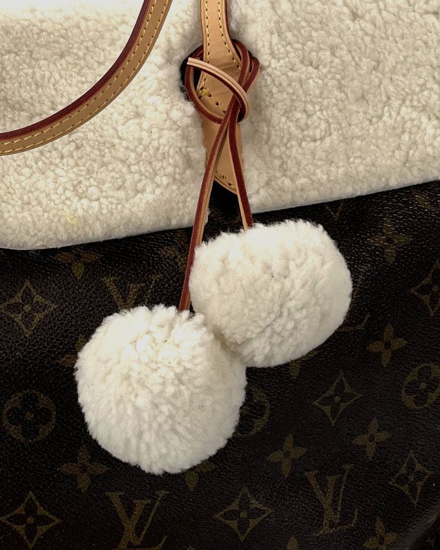 Shearling & Vachetta Bag Charms